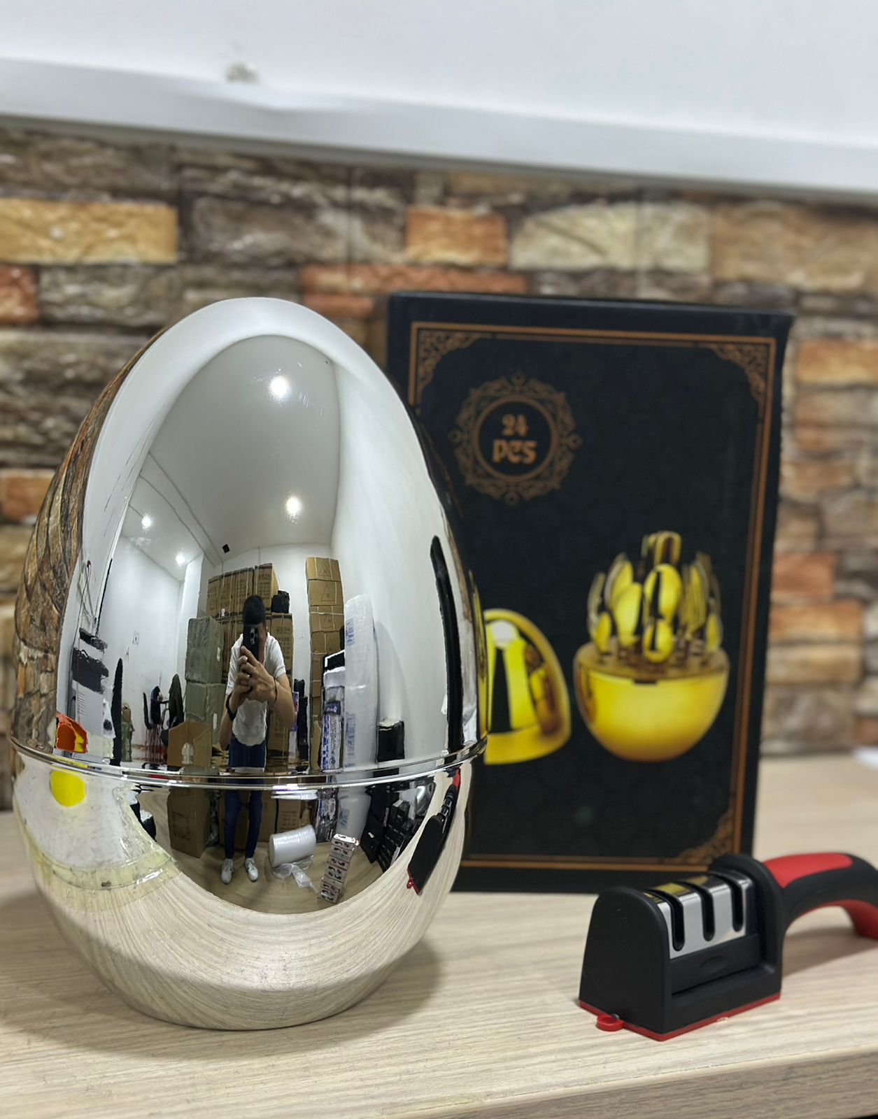 Set Cubiertos 24Pzs + Afilador Cuchillos